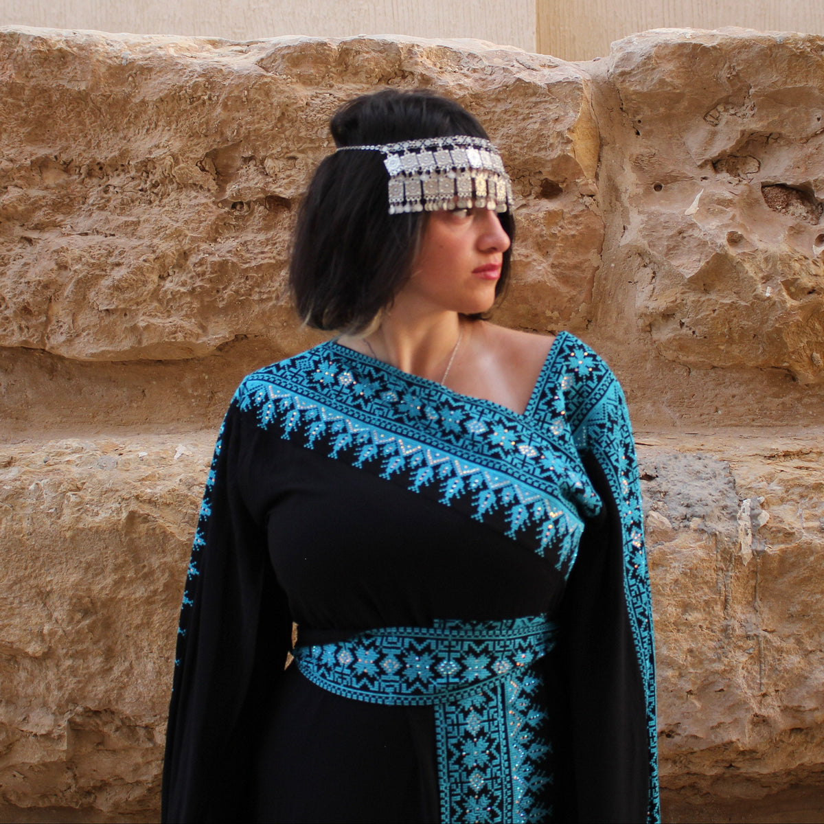 Blue Tatreez Dress