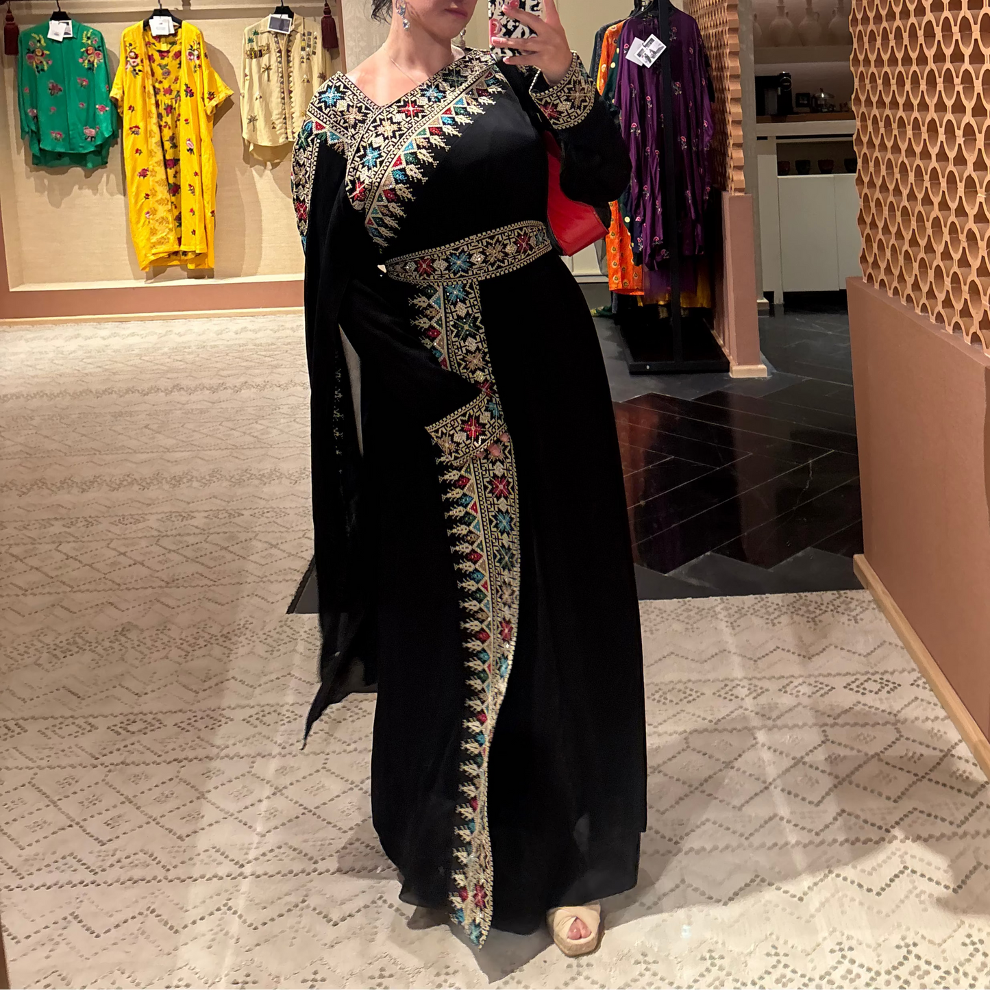 Gold Tatreez Dress
