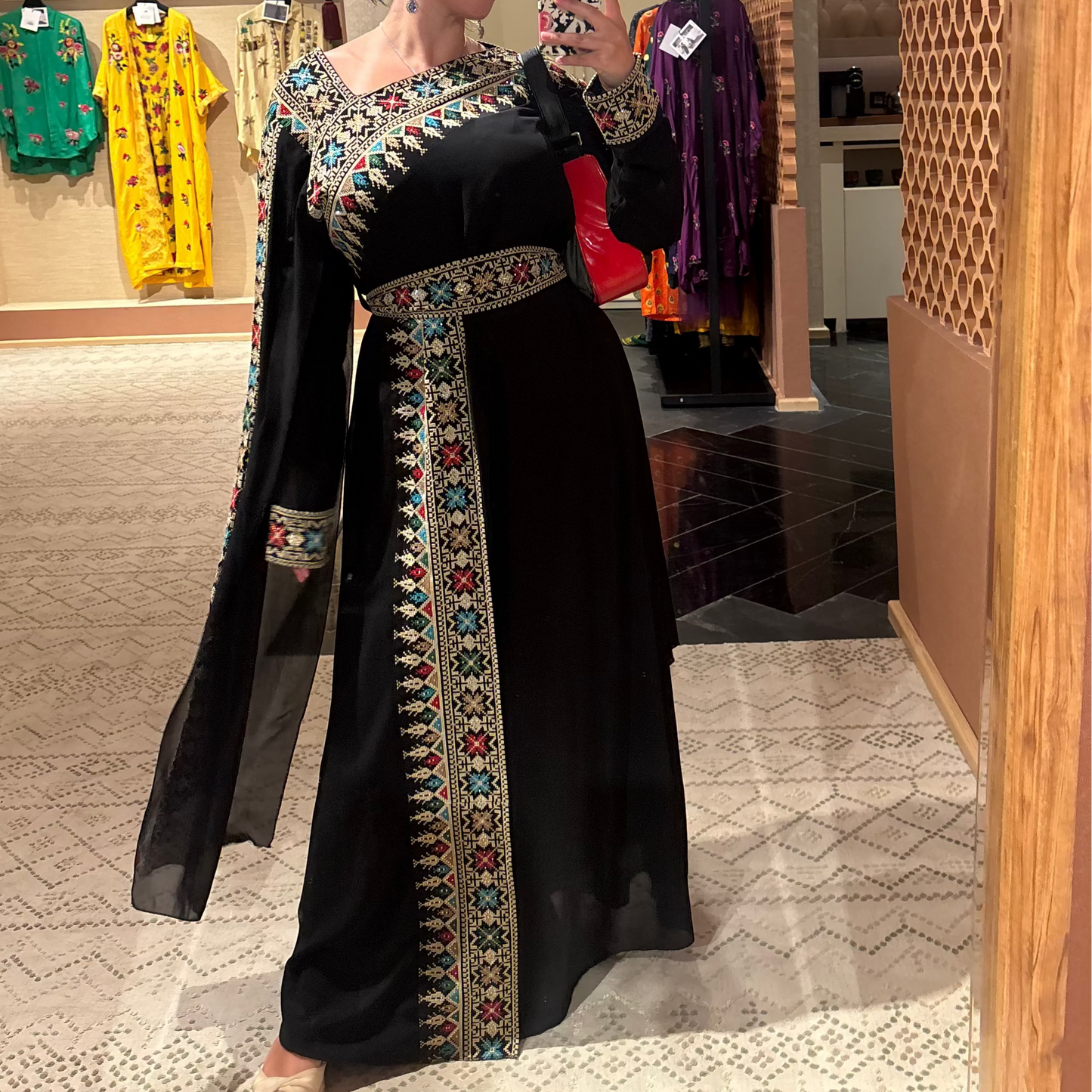 Gold Tatreez Dress