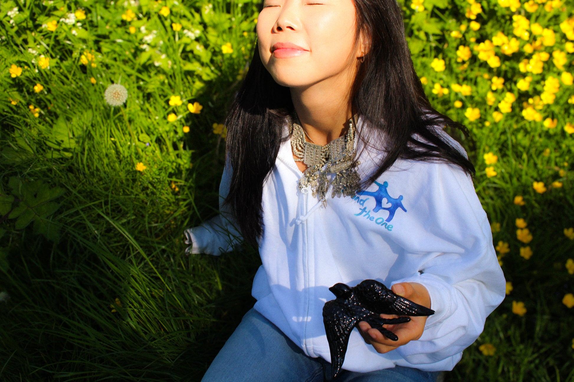 I found the one and He loved me first cross black and white zip up  hoodie with Bible verse print, Zazu Store Faith Collection 4 editorial print